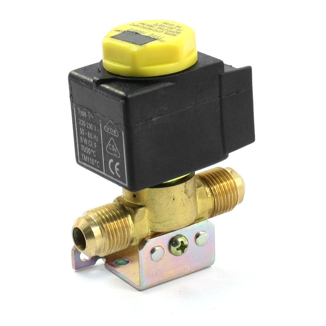 AC 220V 230V Pt3 8 Air Pneumatic Solenoid Valve w Bracket for Air Conditioner