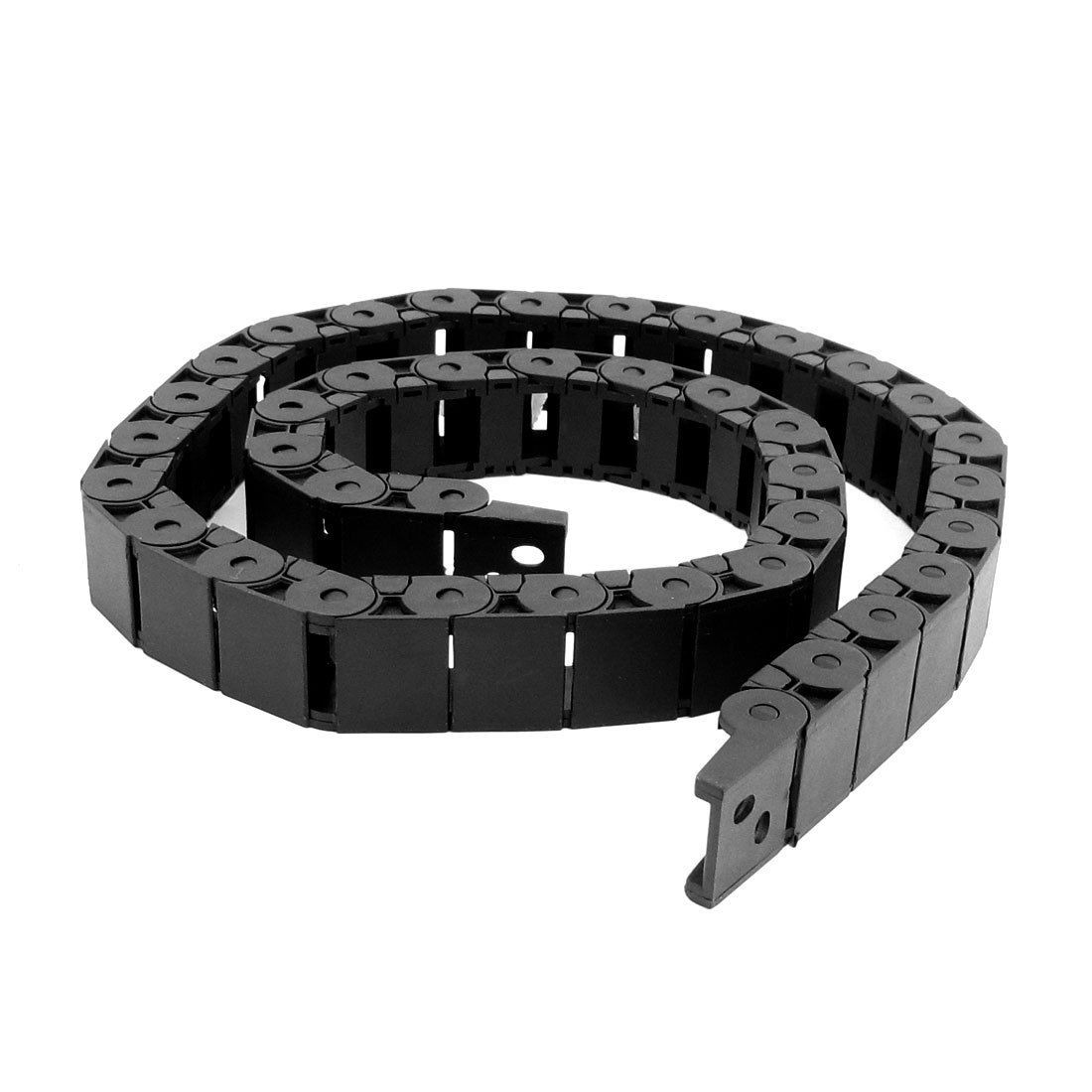 Plastic Open 15mm x 20mm Wire Carrier Drag Chain Nested Black 103cm