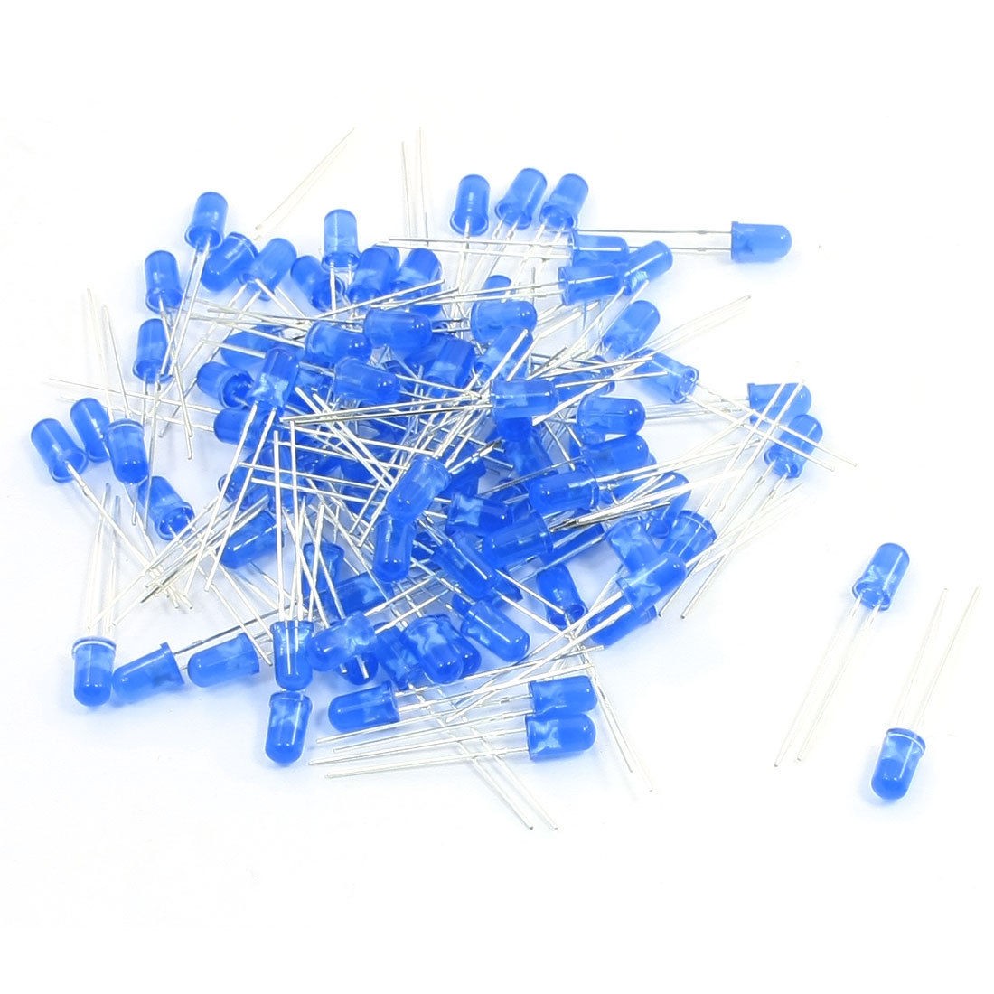 100 Pieces 5mm 2 Pin Round Head Superbright Blue LED Light Diodes