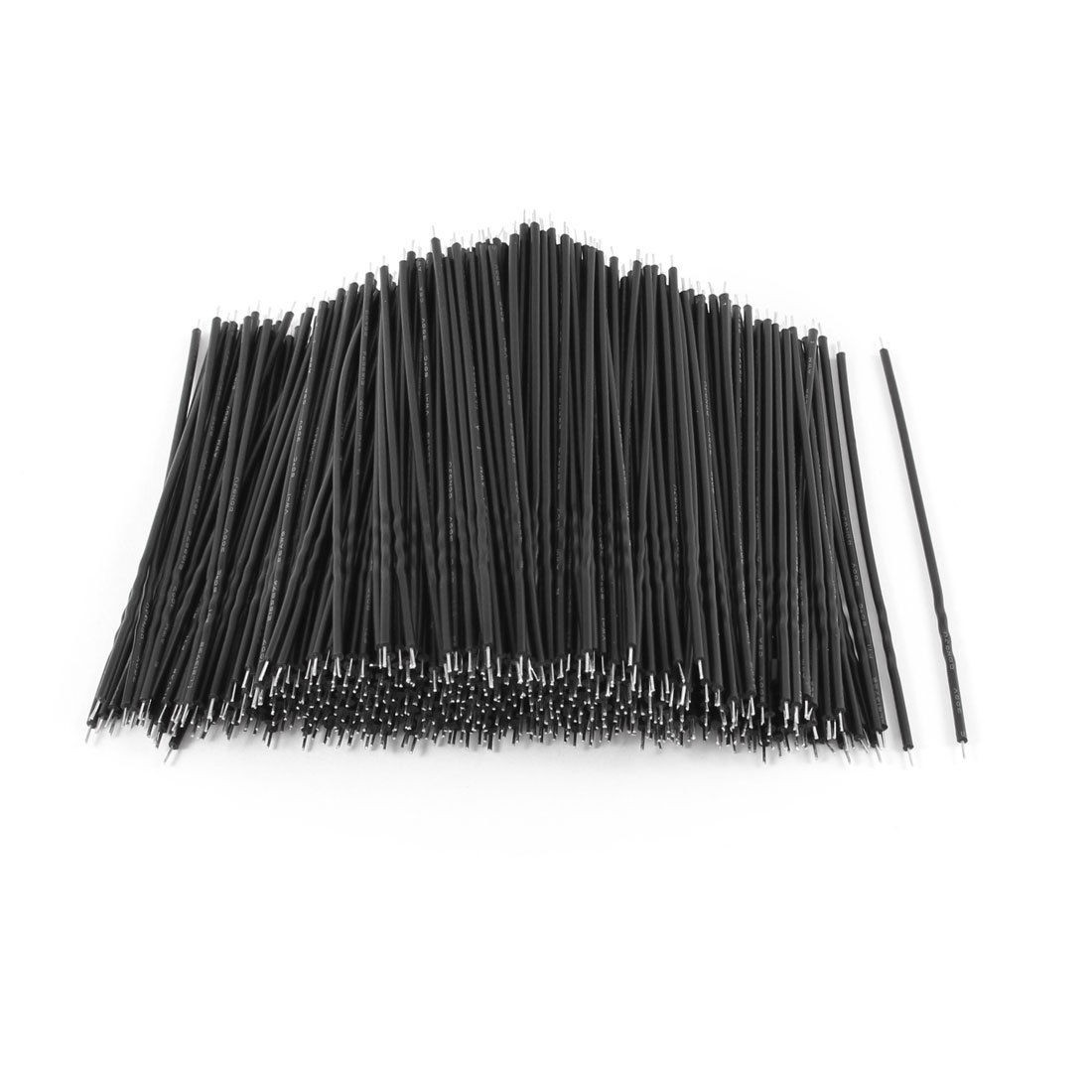 500 Pcs Black PVC Tin Plated Copper 0.3x80mm 26AWG Wire Brushless Motor Cable