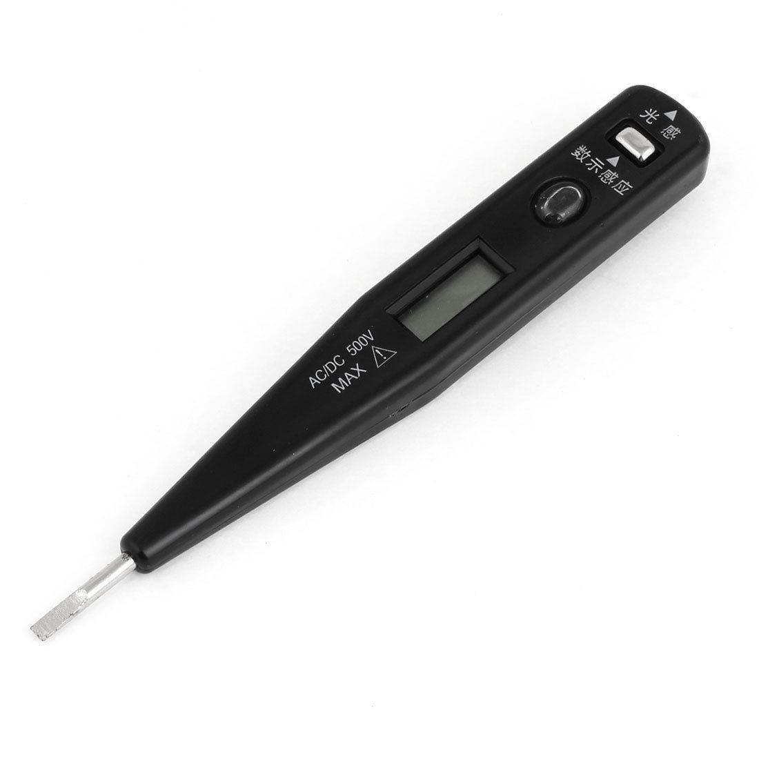 LCD Digital Display Black Slotted Screwdriver 12V-220V AC DC Voltage Tester