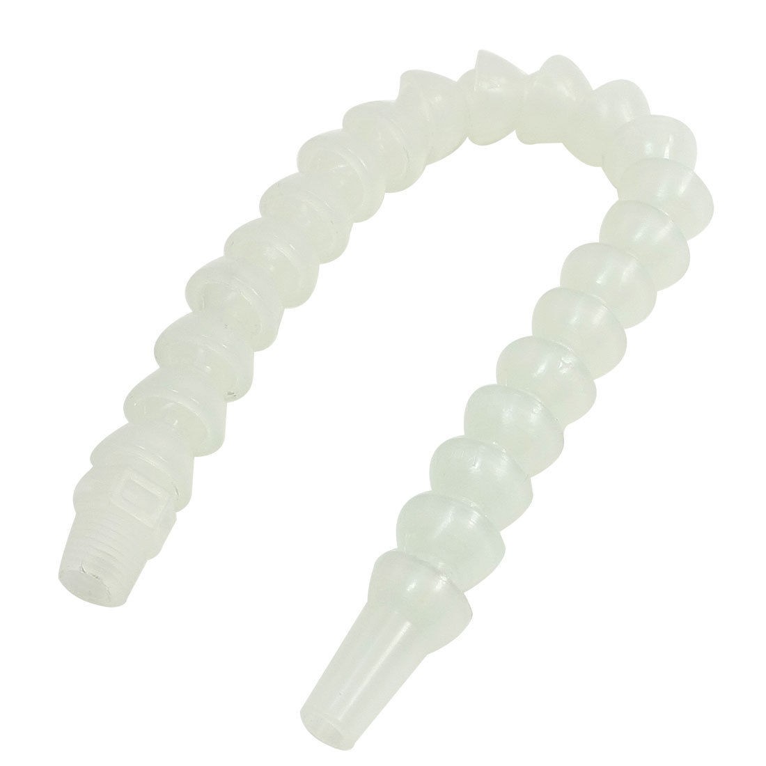 Round Nozzle 1/4 PT Thread Clear Flexible Oil Coolant Pipe Tube 11.4"