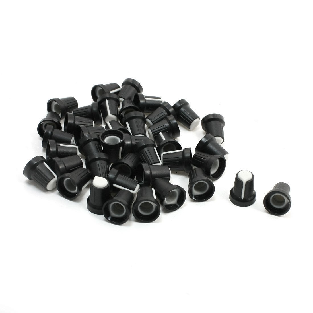 40pcs 6mm Shaft White Control Volume Potentiometer Ratary Knob Pots
