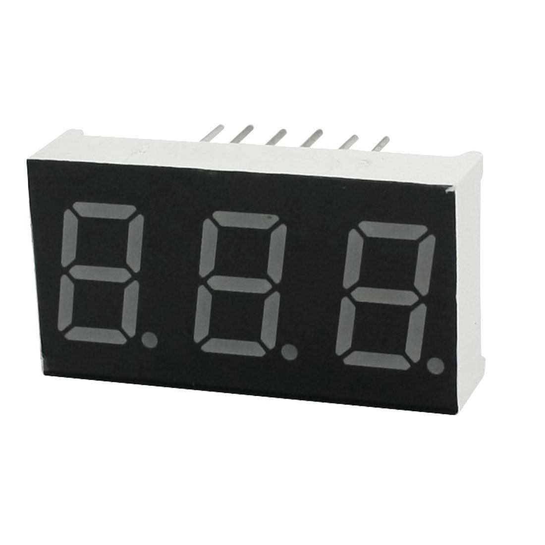 3-Digit Red LED Tube Numeric Display Common Cathode 12 Pins 30x16mm