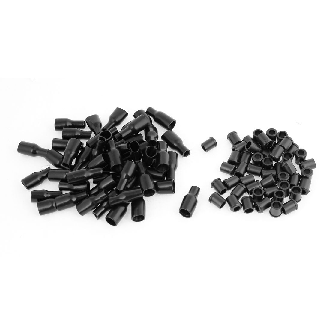 100 Pcs Black Rubber Insulated Dustproof Alligator Clip Covers