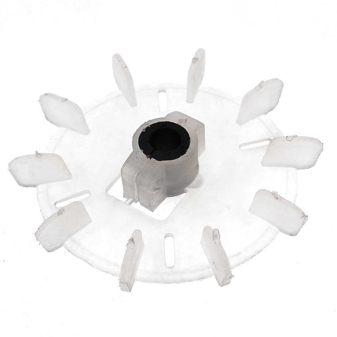 Y63 Clear Plastic 10mm Inner Diameter 10 Vanes Impeller Motor Fan Blade