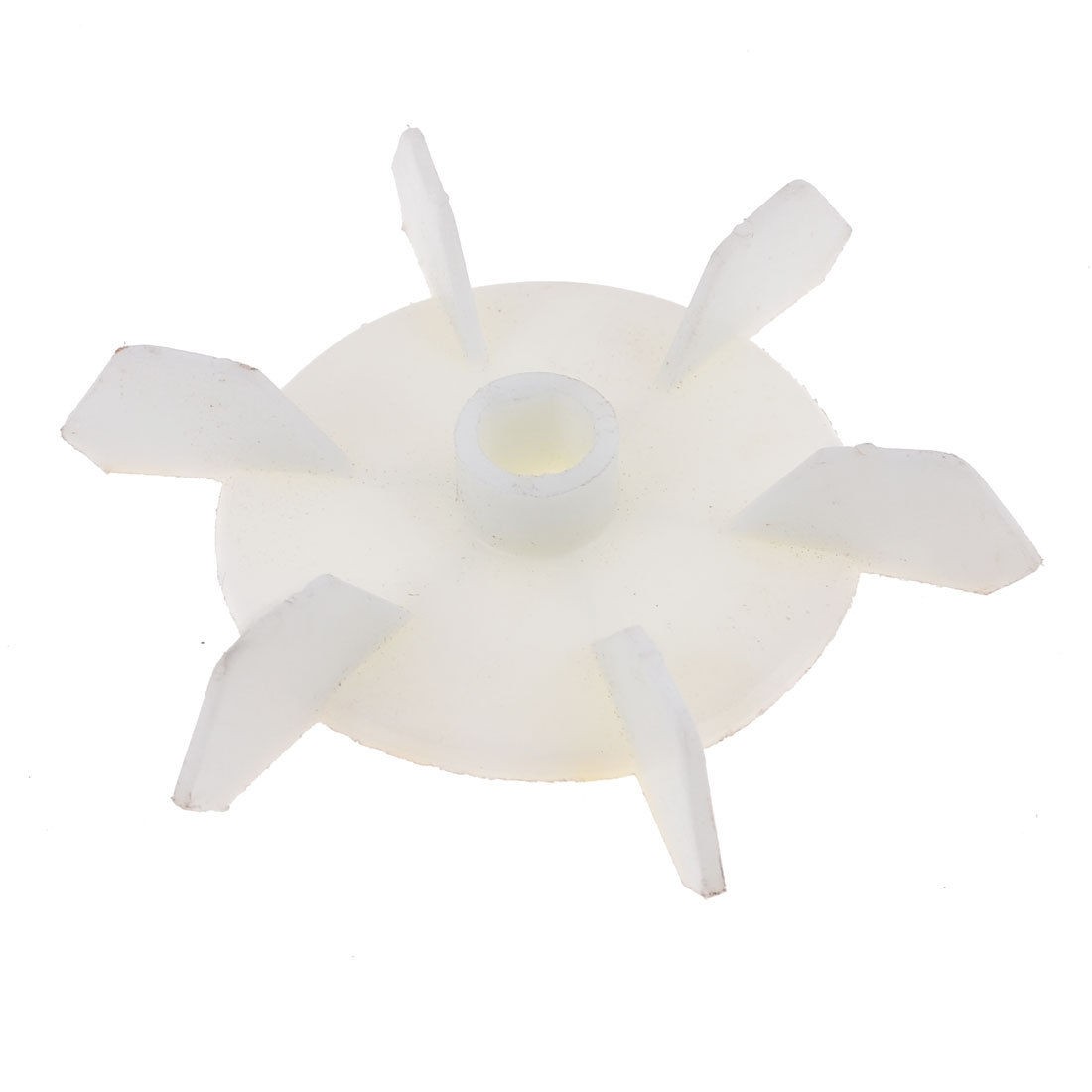 Replacement White Plastic Inner Dia 1.2cm Six Impeller Motor Fan Blade