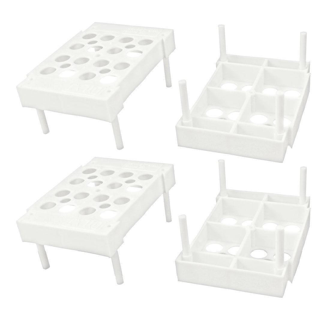 Scientific Plastic Test Tube Rack 4 Pcs for 8mm 10mm Diameter Tubes