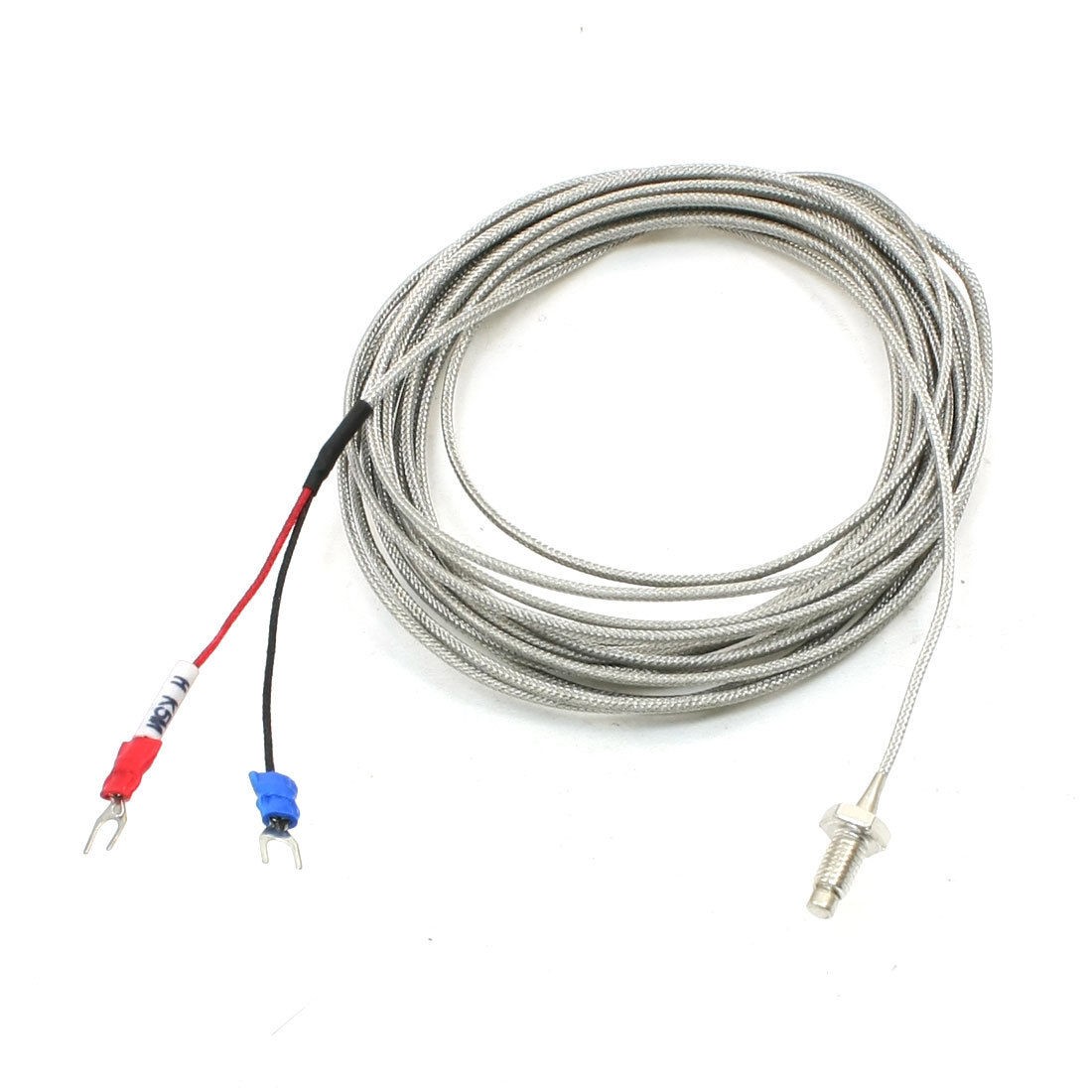 5M 16.4Ft Cable 4.5mm x 10mm Sensor K Type Temperature Thermocouple Probe