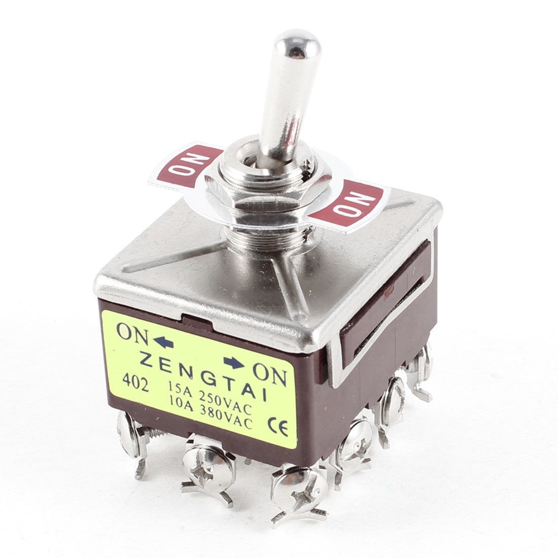 4PDT 12 Terminals On-On 2 Position Toggle Switch AC 15A/250V 10A/380V