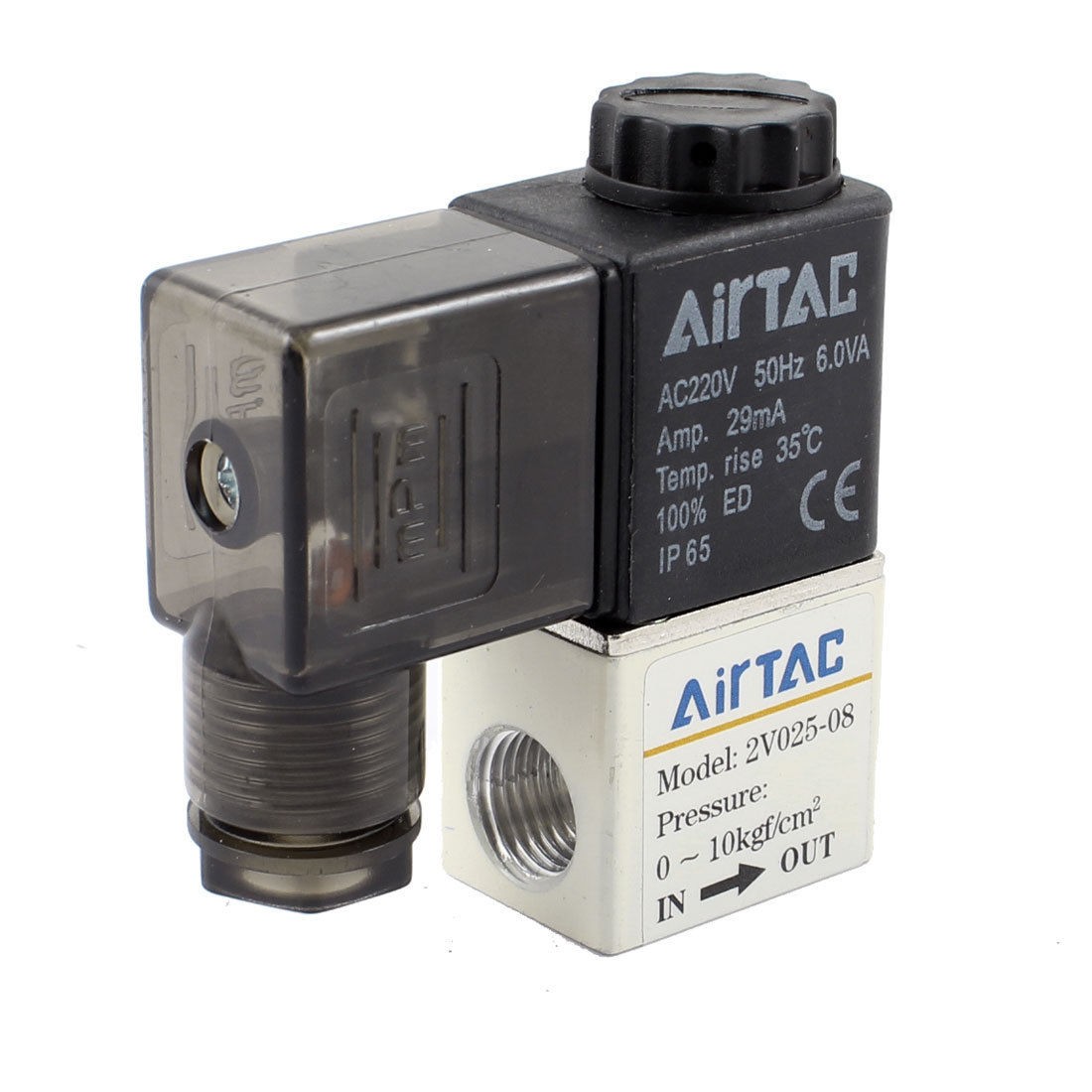 Black Electrical Hex Pneumatic Control Air Solenoid Valve Coil AC220V 50Hz 6VA