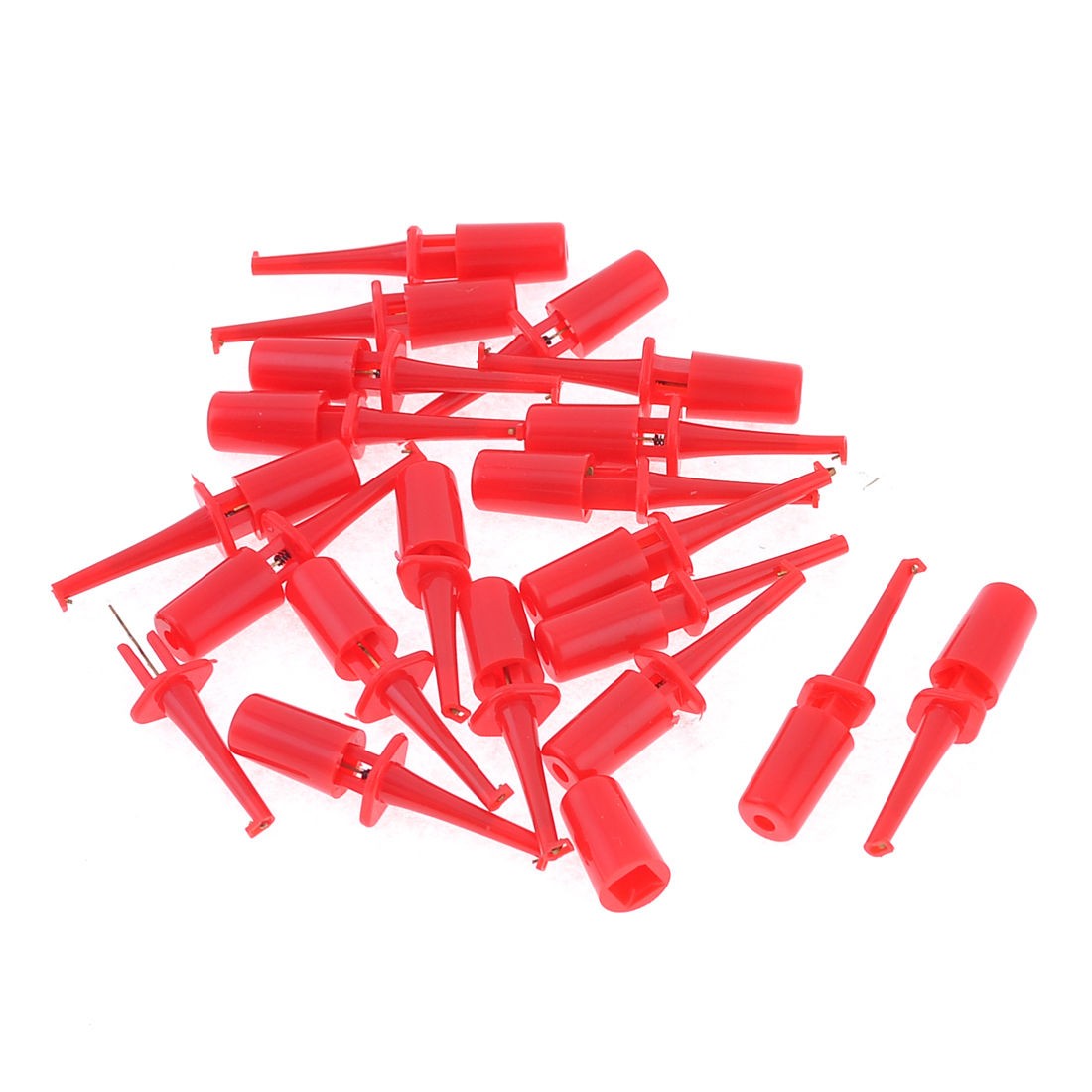 20 Pcs Red Plastic Replacement Electrical Test Lead Wire Hook