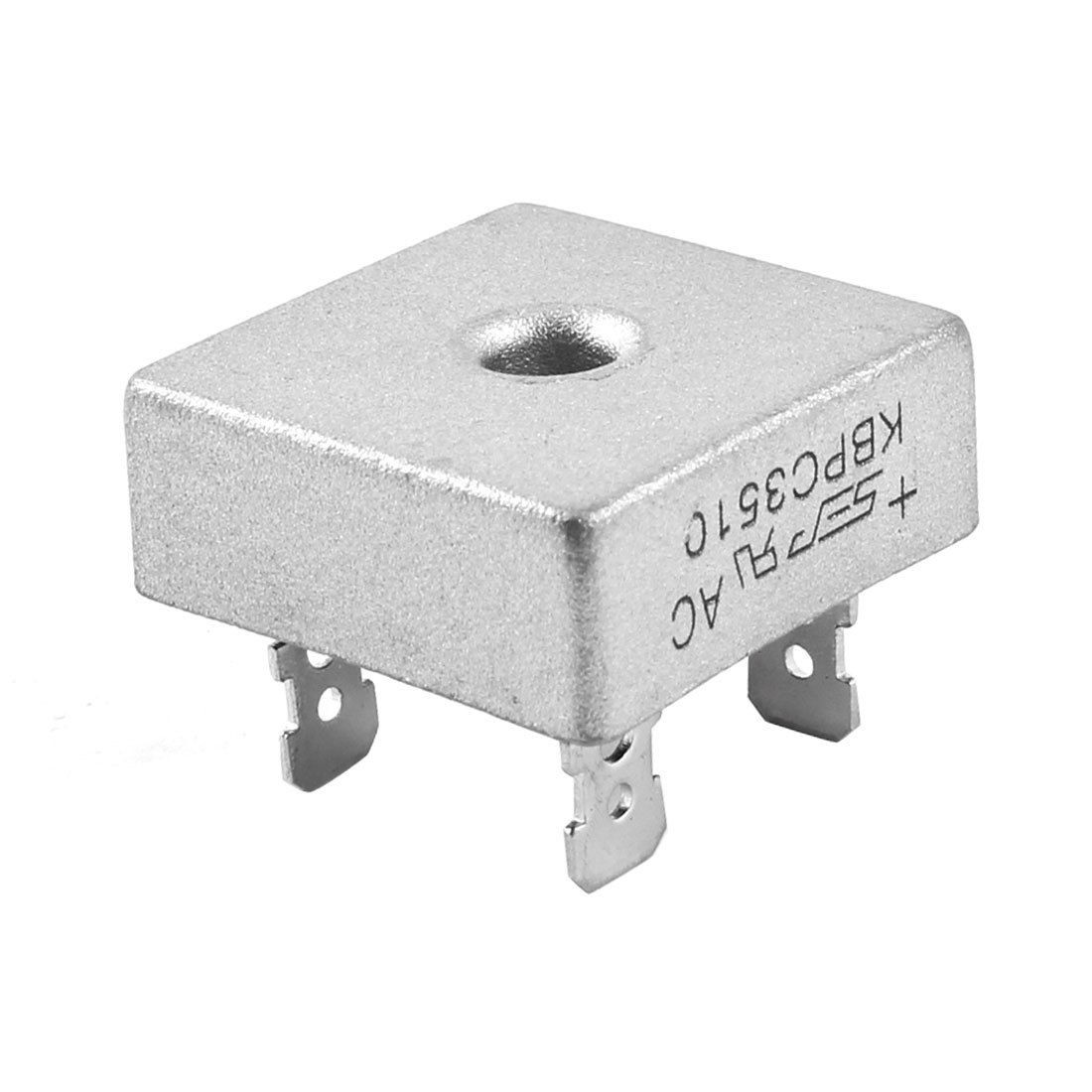 Single-phase Diode Bridge Rectifier 1000V 35A KBPC3510 Silver Tone