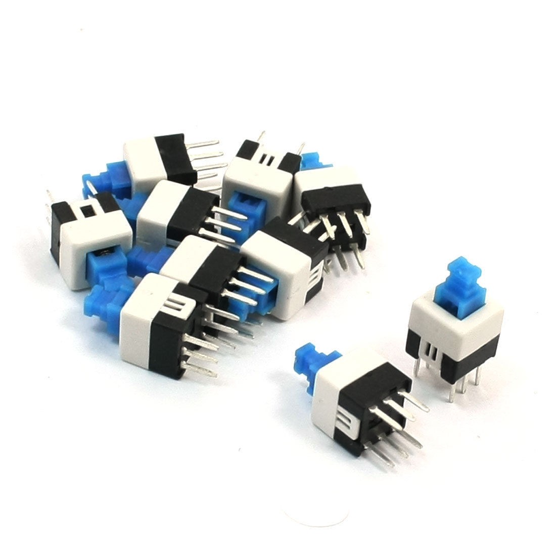 10 Pcs 7mm x 7mm Self Lock Push Button Tactile Tact Switch 6 Pin