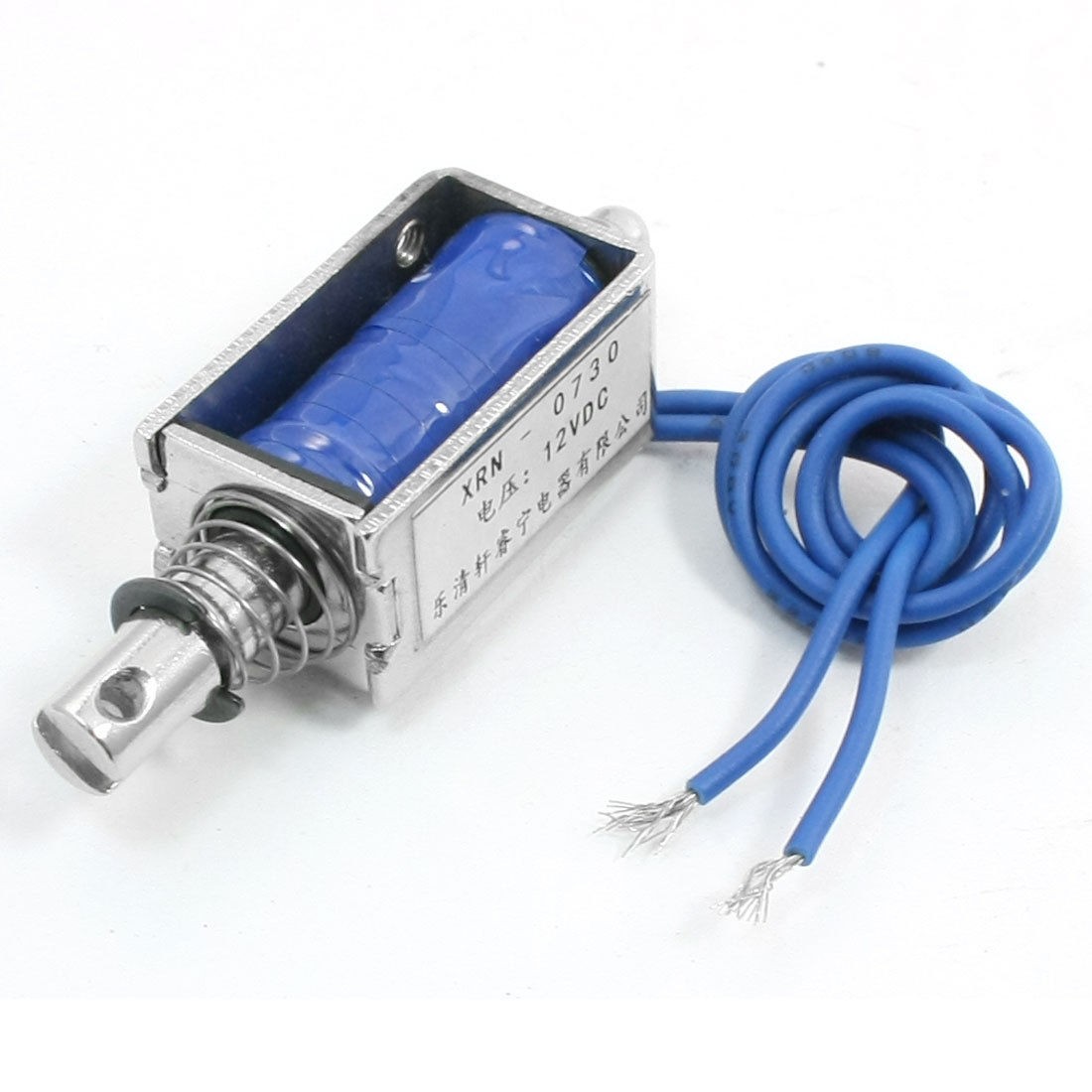 DC 12V Pull Type Open Frame Solenoid Electromagnet 10mm 50g Force