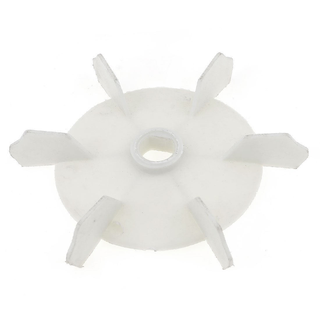 Replacement White Plastic Inner Dia 1.6cm Six Impeller Motor Fan Blade