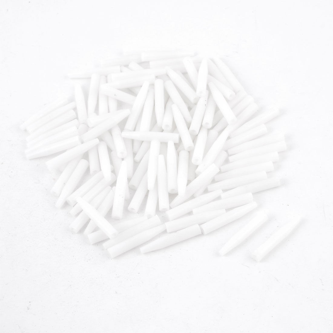 100 Pcs White Nylon Material 3.5cm Length Hot Extruded Rod