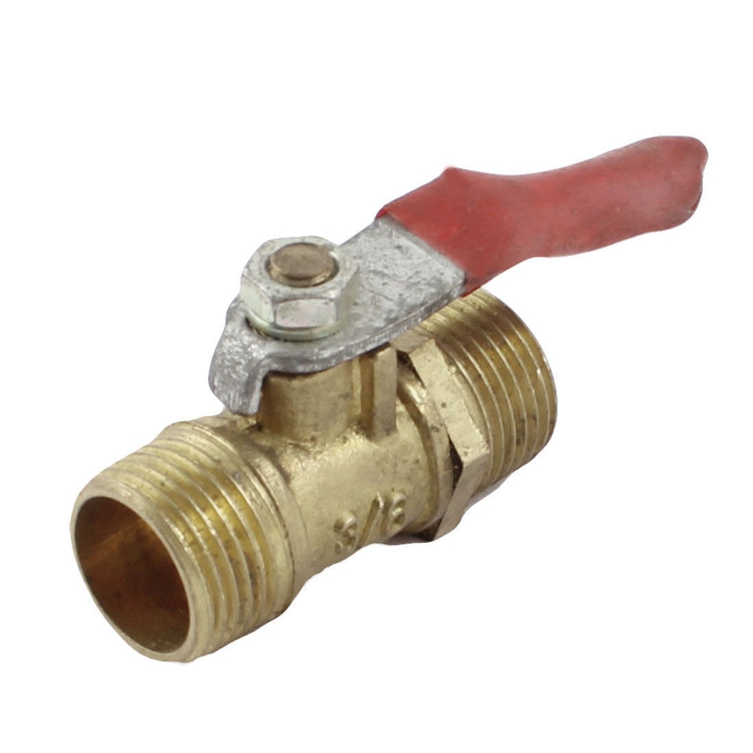 16mm 3/8" PT Male Thread M/M Full Port Red Lever Handle Ball Valve