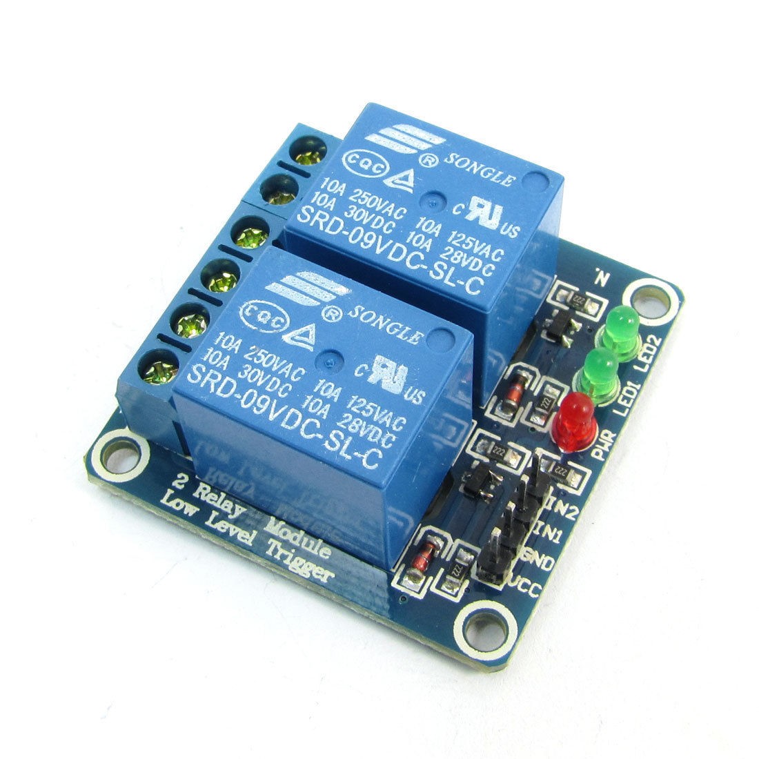 DC 9V 2 Channels Low Level Relay Module Expansion Board for DIY MCU