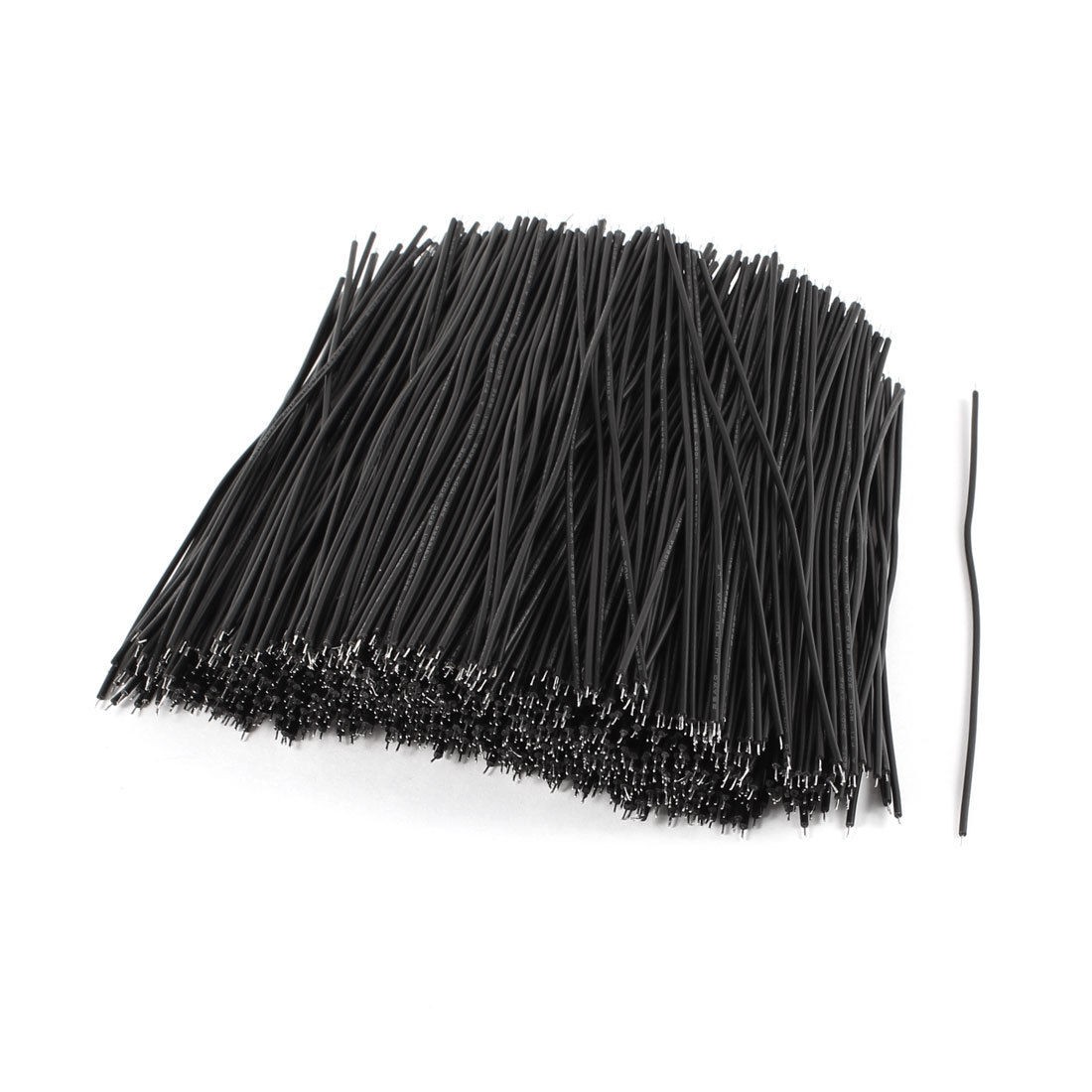 1000 Pcs Black PVC Tin Plated Copper 0.3x120mm 26AWG Wire Brushless Motor Cable