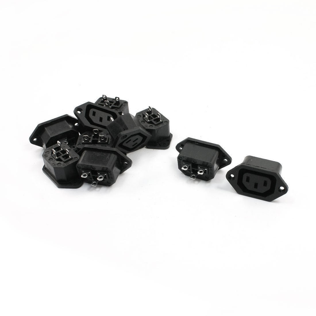 10 Pcs Panel Mounting IEC320 C13 Power Socket Adapter for Rice Cooker