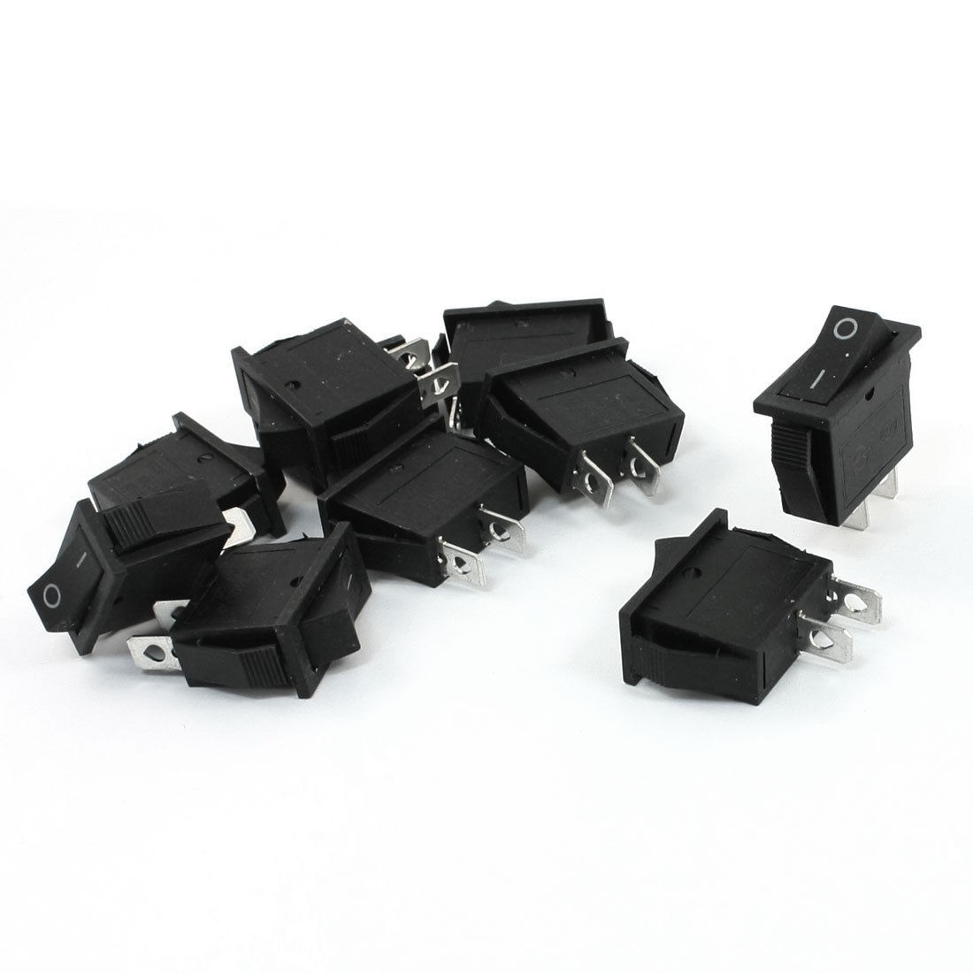 15A 250V 20A 125V AC SPST I/O 2 Position 2Pin Snap in Rocker Switch 10 Pcs