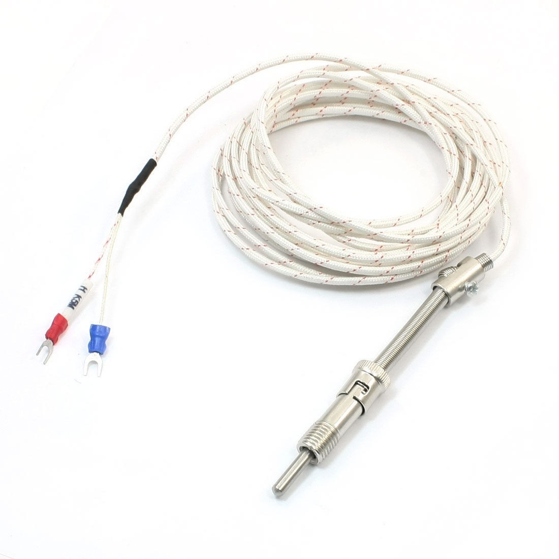 5M 16.4Ft Cable 0-600 Degree Celsius Tension Spring K Type Thermocouple