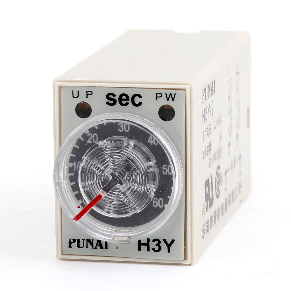 H3Y-2 220VAC 8P 0-60s Sec Timing Delay Range DPDT Relay Timer