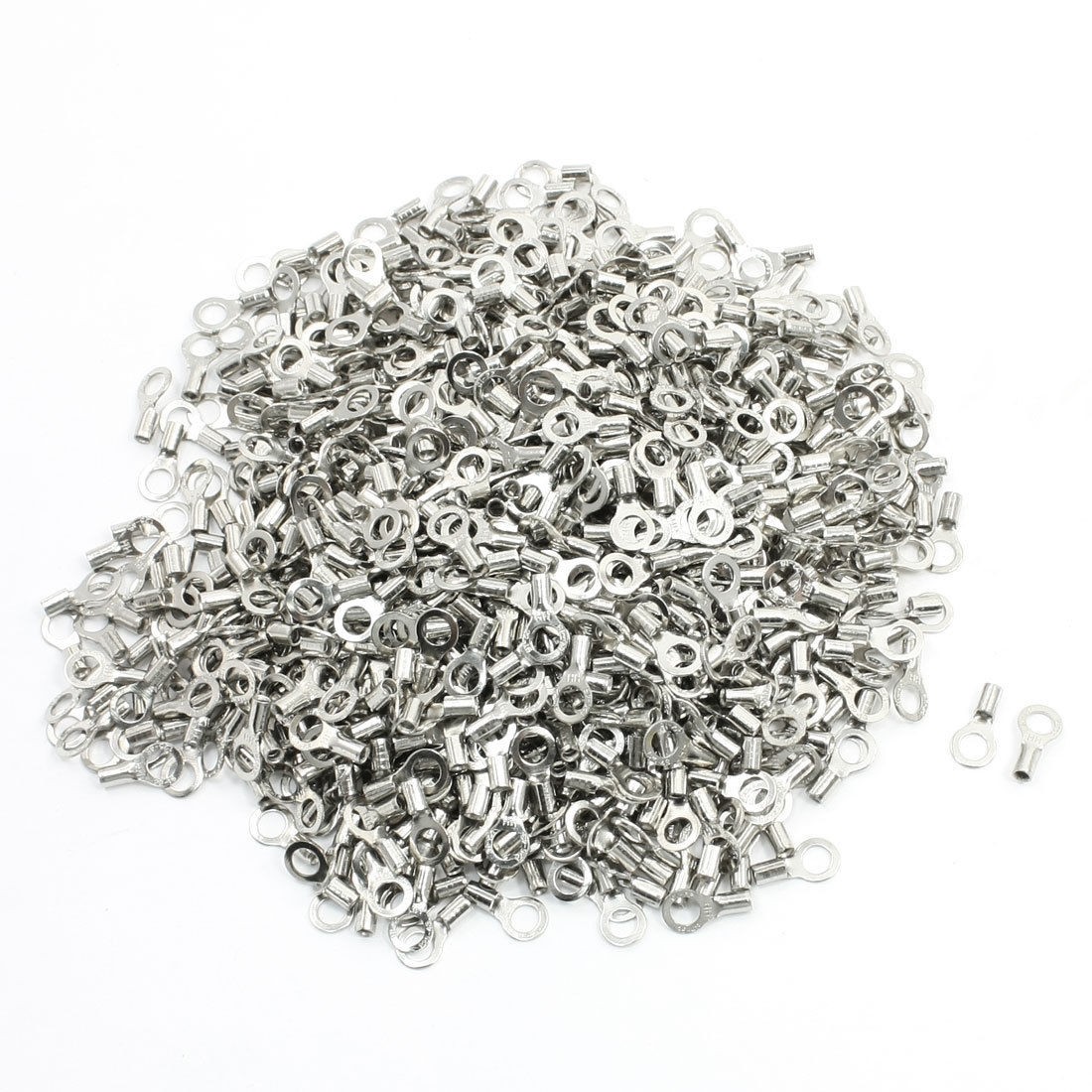 RNB1.25-4 22-16 AWG Non Insulated Ring Tongue Terminals Cable Lug 1000Pcs