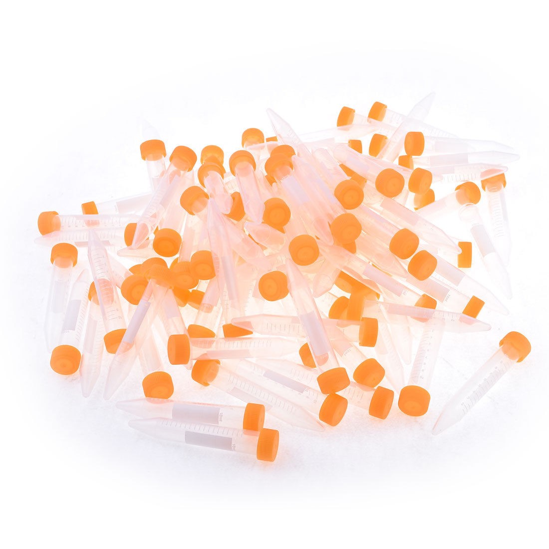 Laboratory Lab Sample Liquid Centrifuge Tube Clear White 10ml 100 Pcs
