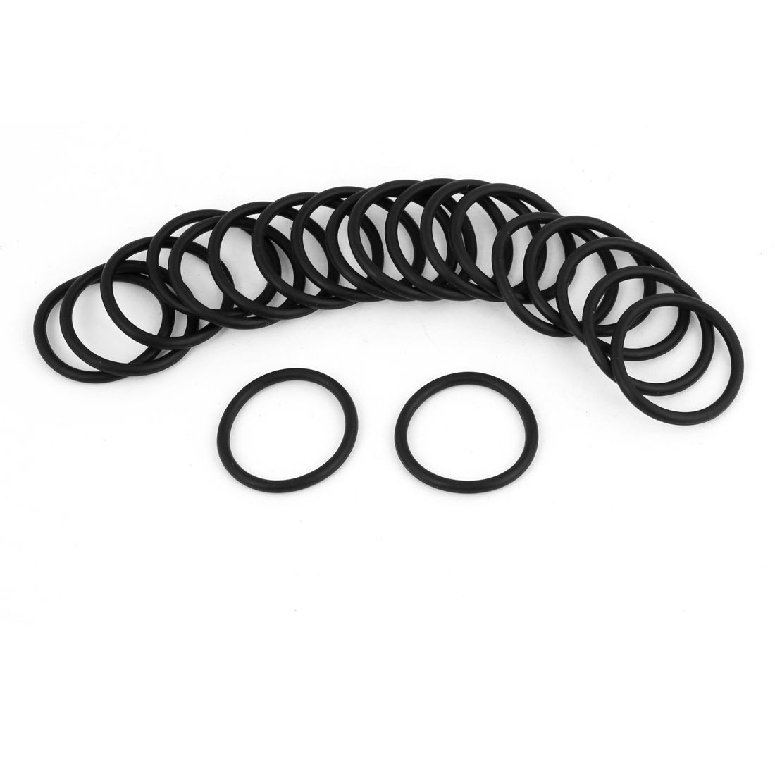 Black 22mm x 2mm x 18mm Mechanical Rubber O Ring Oil Seal Gaskets 20 Pcs