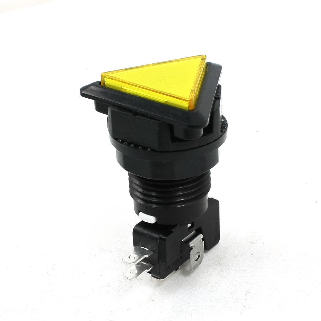 Panel Mount SPDT Yellow Triangle Cap Momentary Game Push Button Switch