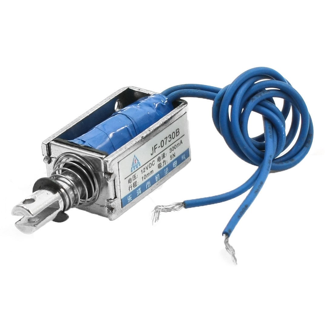 JF-0730B DC 12V 300mA Linear Pull Type Open Frame Solenoid Electromagnet