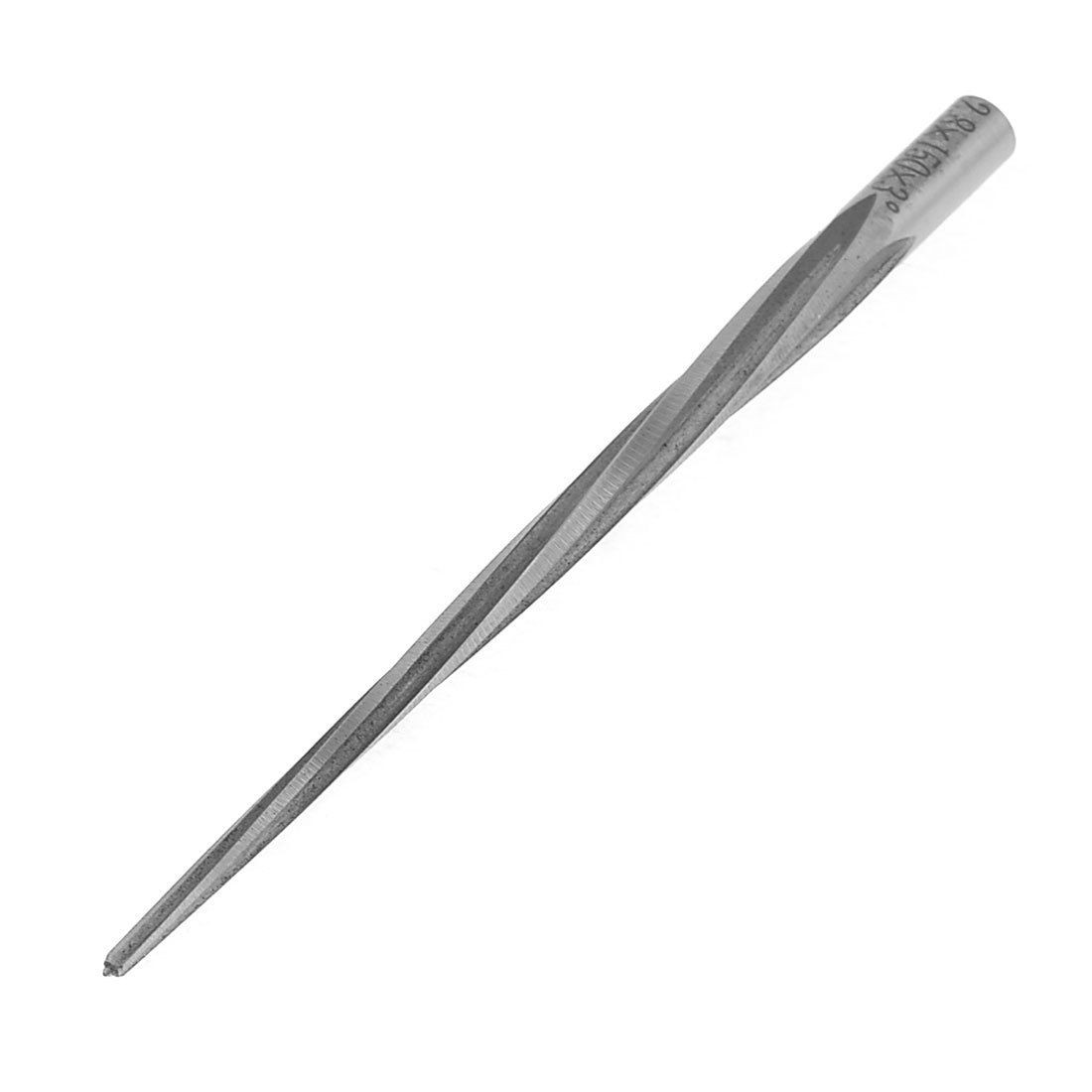 Silver Tone HSS Sharp Tip 4 Flutes 125mm Cutting Depth Hand Reamer