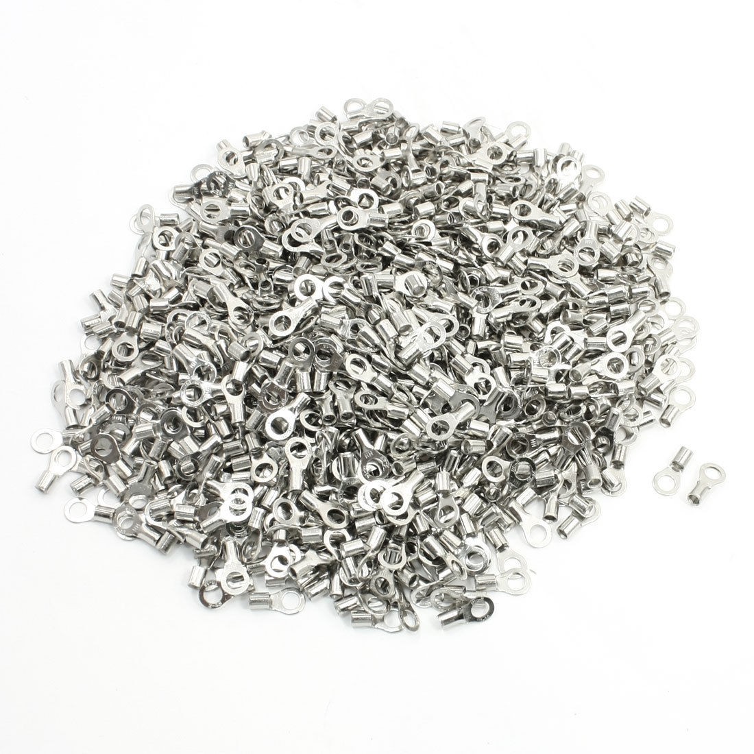 1000 Pcs 6.5mm Ring Dia RNB2-4 Non-insulated Terminals for AWG 16-14