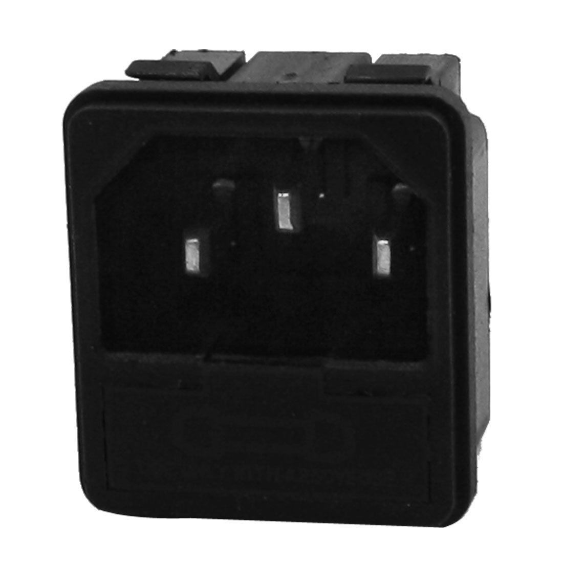 Fuse Holder IEC320 C14 Inlet Male Power Plug Socket AC250V 10A