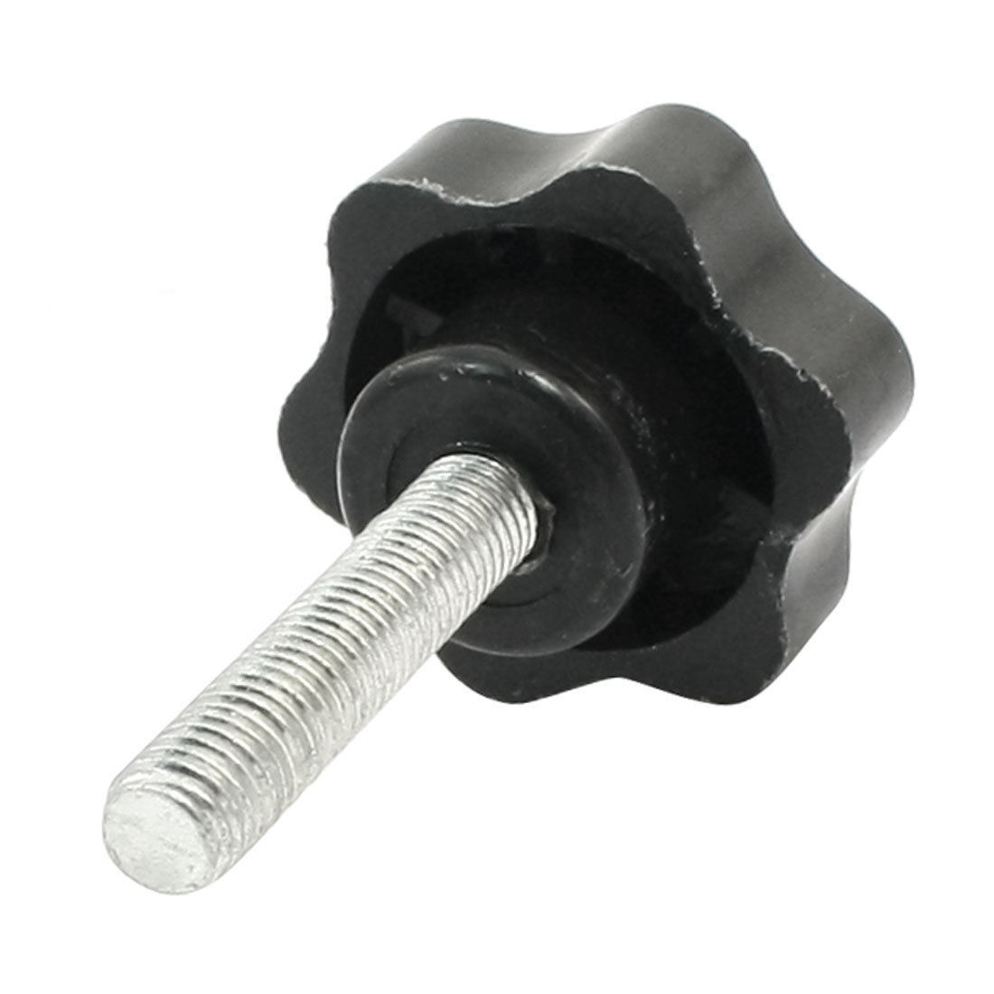 10mm x 50mm Male Thread Screw 43mm Dia Star Shaped Head Clamping Knob