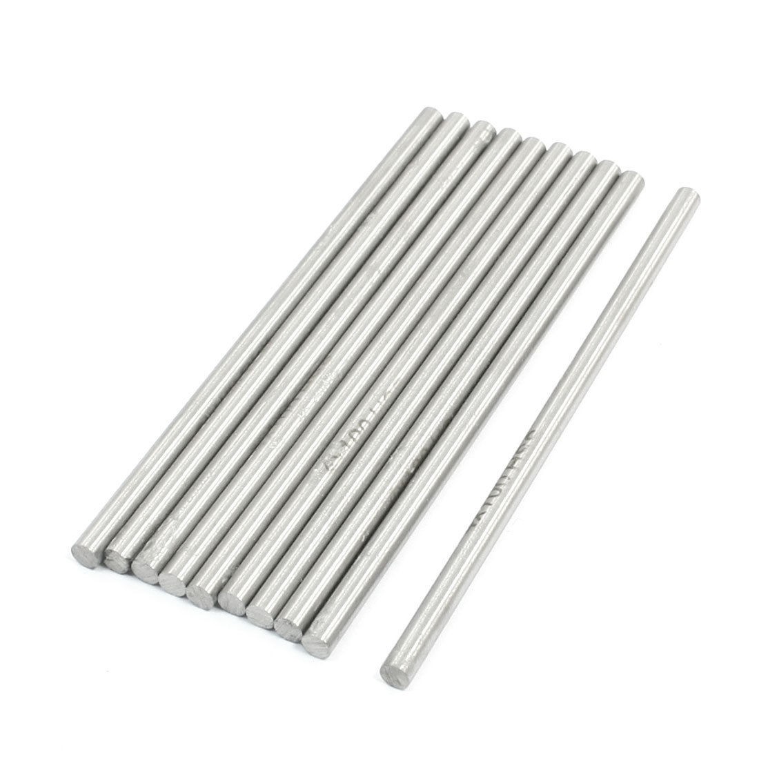 10Pcs 100mmx4mm High Speed Steel Turning Tool Round Bar Rod Silver Tone
