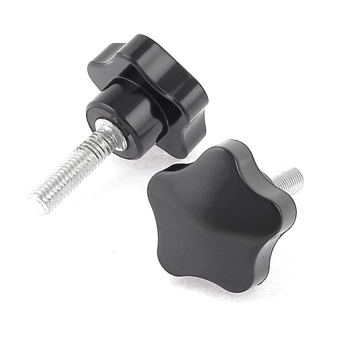 Pentangle Head Deaign 8mm Male Dia Screw Mount Clamping Knob 2 Pcs