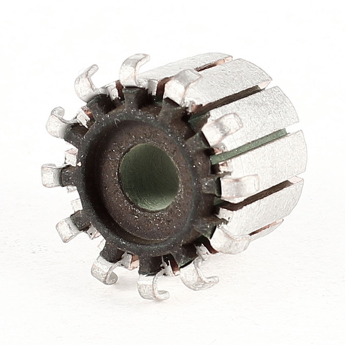10.3mm Height 12mm OD 12 Tooth Electric Motor Commutator Silver Tone