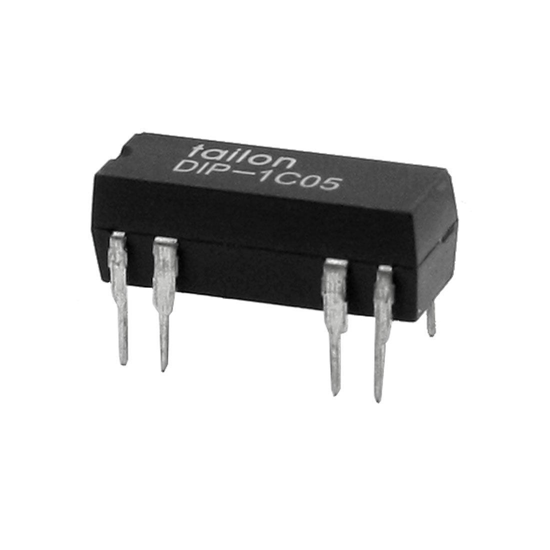Epoxy Molded 8 Pin DIP-1C05 DIP Series Reed Relay Black DC5V 1A