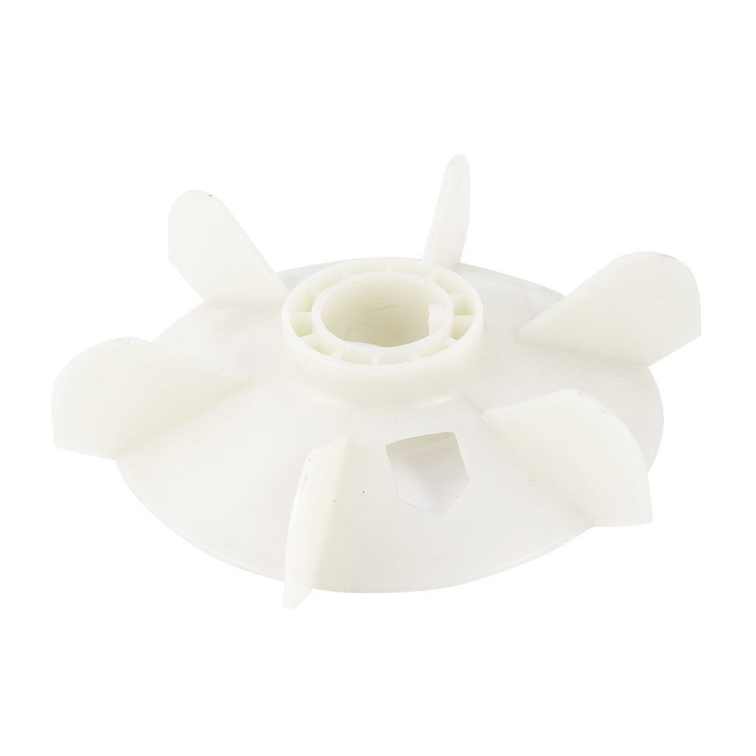 Y132 Replacement Beige Plastic Inner Dia 3.7cm Six Impeller Motor Fan Blade