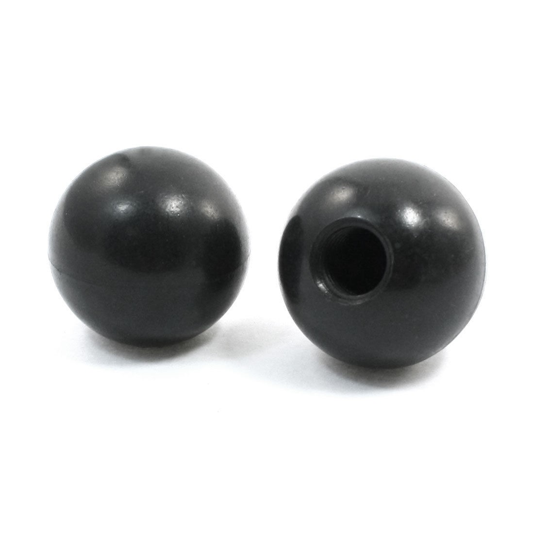 12mm Thread Diameter 35mm Dia Plastic Ball Knob Handle 2 Pcs