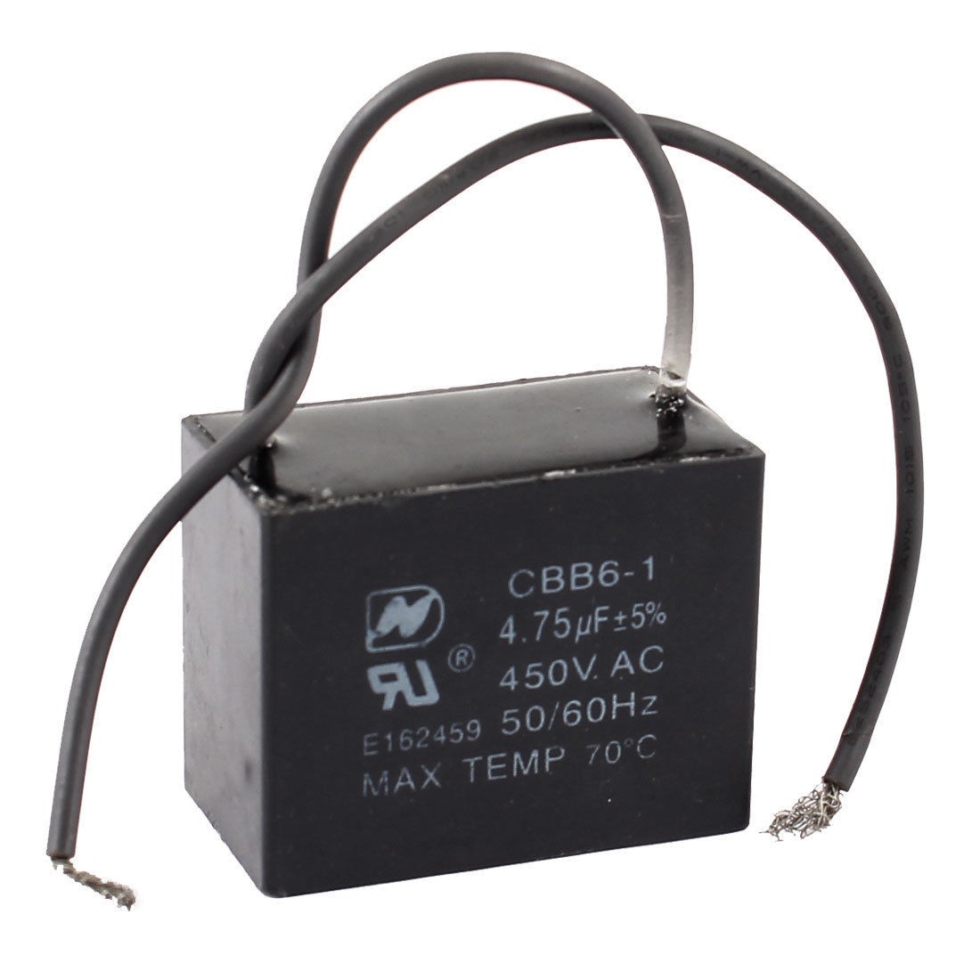 Metallized Polypropylene Rectangle Motor Fan Capacitor 450VAC 4.75uF CBB61
