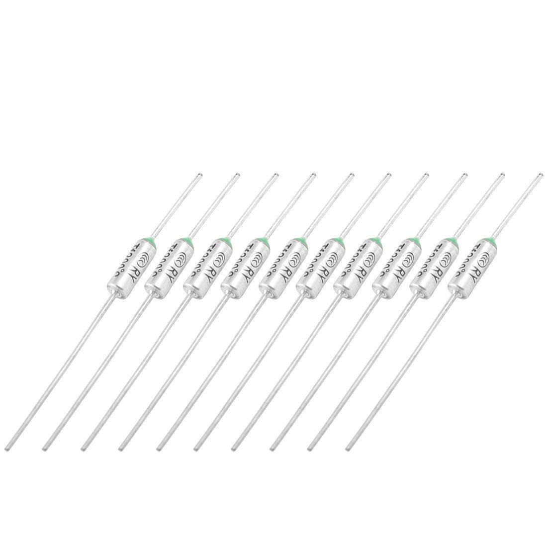 10 Pcs 250V 10A 200C Celsius Circuit Cut Off Temperature Thermal Fuse