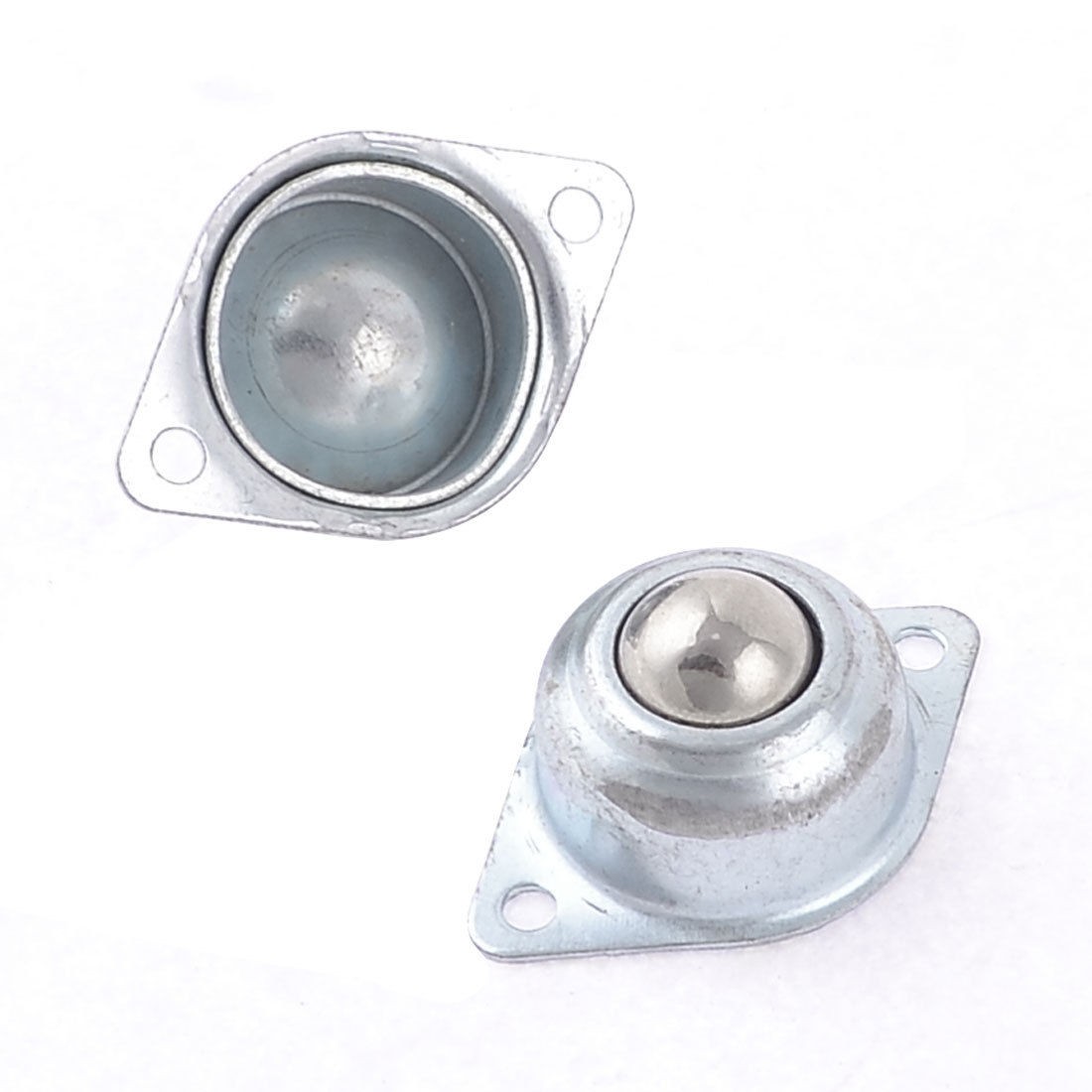 Home Office Computer Chair Silver Tone Eye Shape Design Ball Transfer Unit 2 Pcs