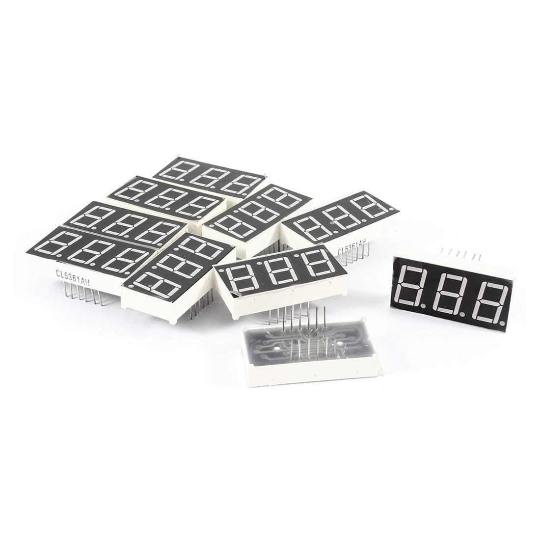 10 Pcs Red LED 12 Pin DIP 3Bit 3-Digit Common Cathode Digital Tube 0.56"