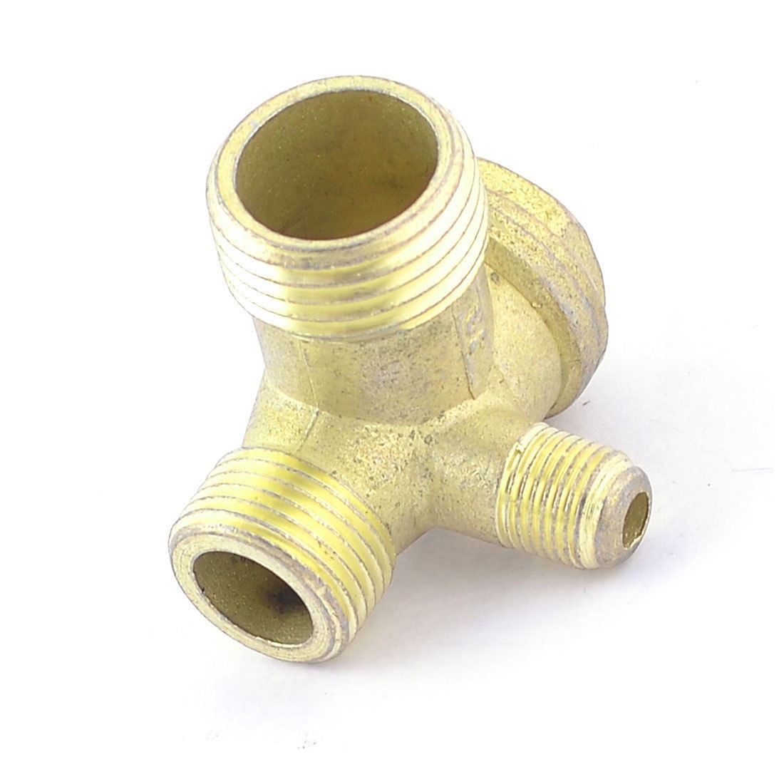 Air Compressor 1/8" 3/8" 1/2" PT Male Thread Check Valve Gold Tone