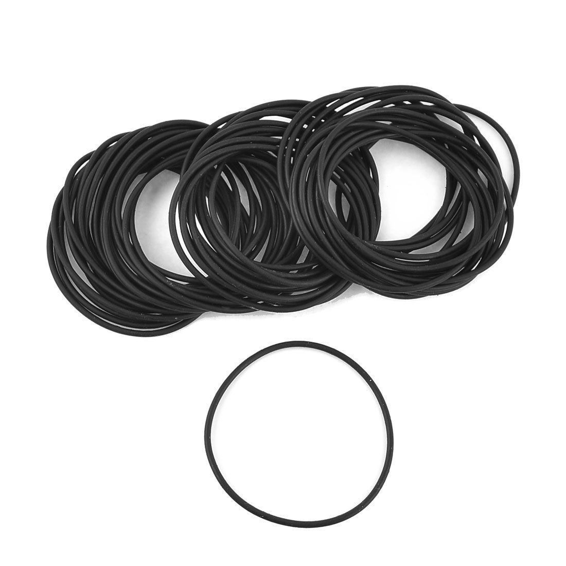 50pcs 44mm OD 41mm Inner Dia Nitrile Rubber O Ring Oil Seal Gaskets Black