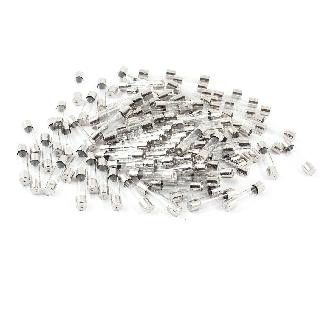 100 Pcs Tubular Design Fuse Holder 6mmx30mm Glass Tube Tubing Fuse